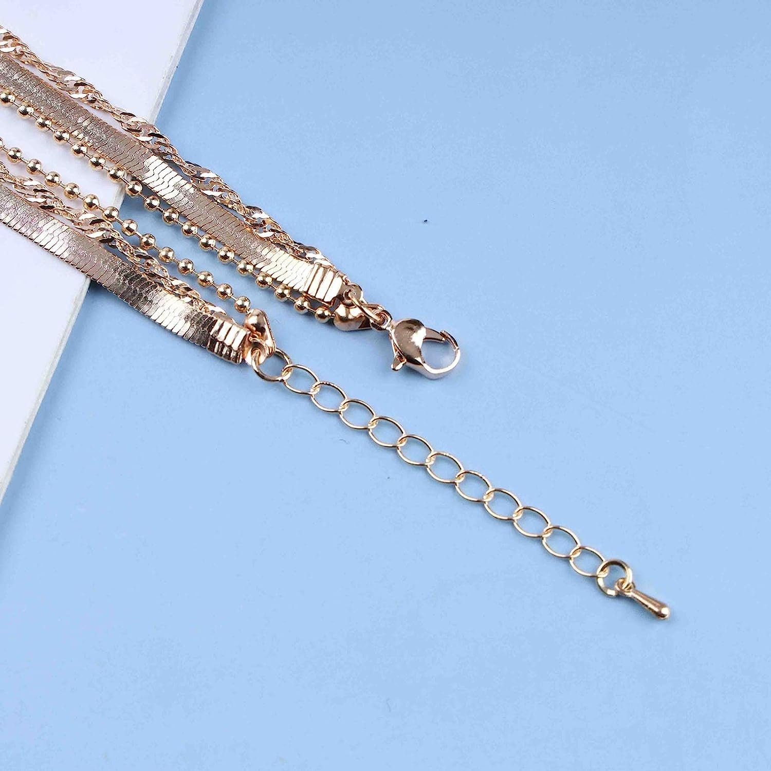 Charm-Kette mit Mehrlagige für Mädchen im (1-tlg) Boho-Stil Schlangenkette WaKuKa Halskette