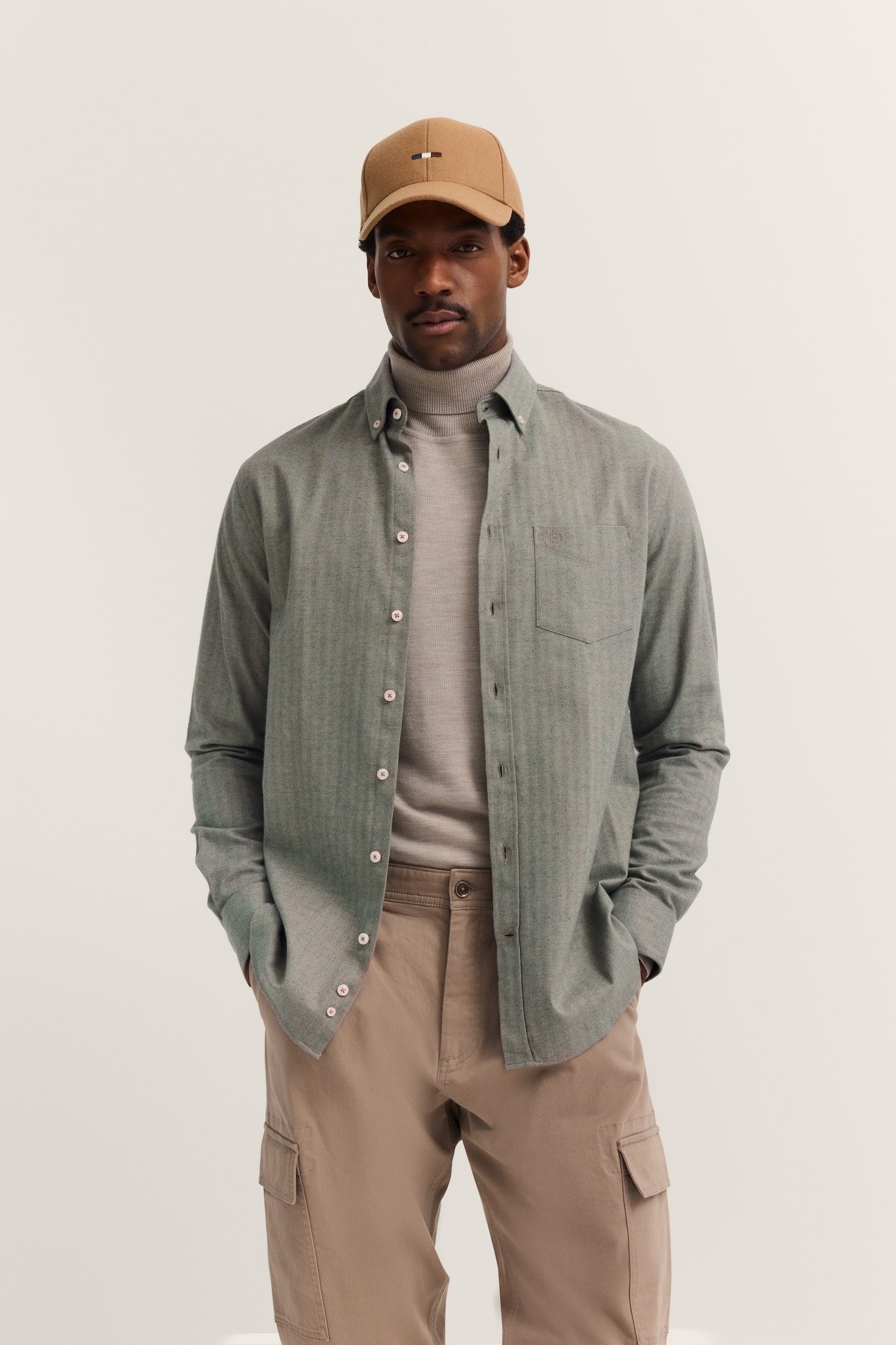 bugatti Langarmhemd Soft Cotton im Modern Fit mit Button-Down Kragen