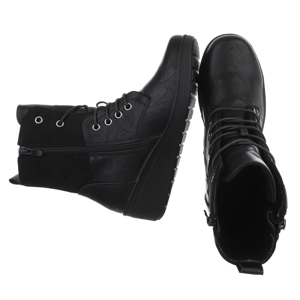 Ital-Design Damen Stiefeletten mit Schnürung und Reißverschluss Schnürstief günstig online kaufen