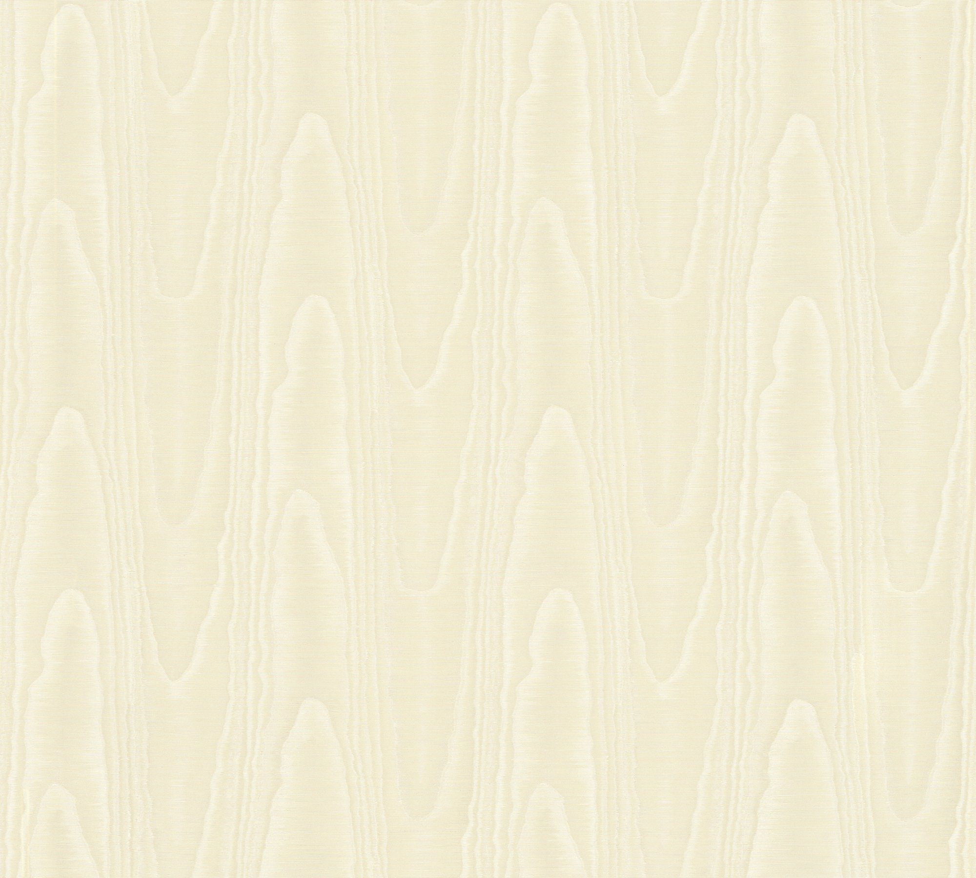 A.S. Création Architects Paper Vliestapete Luxury wallpaper, glatt, einfarbig, gemustert, Tapete Einfarbig Metallic creme/weiß