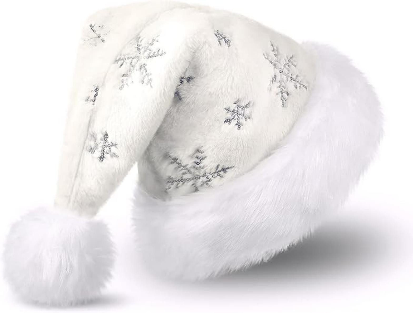 Coonoor Bommelmütze Weihnachtsmütze Erwachsene Nikolausmütze Dicker Fellrand Warm