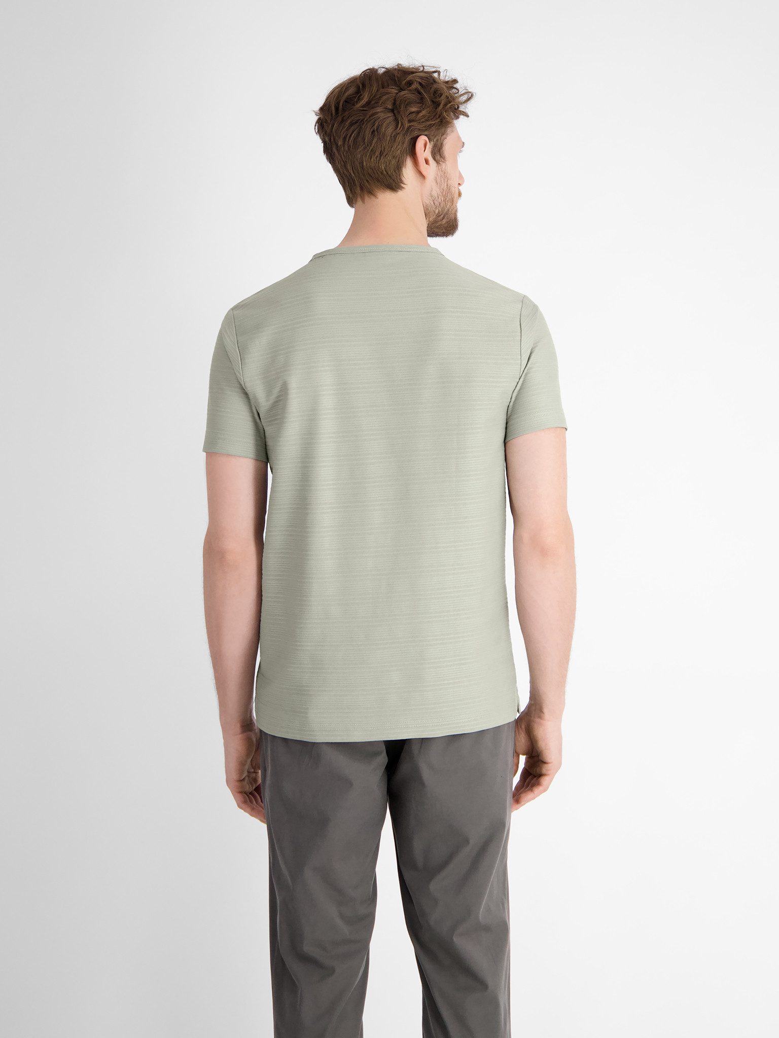 LERROS Kurzarmshirt mit Serafino-Kragen und kurzer Knopfleiste günstig online kaufen