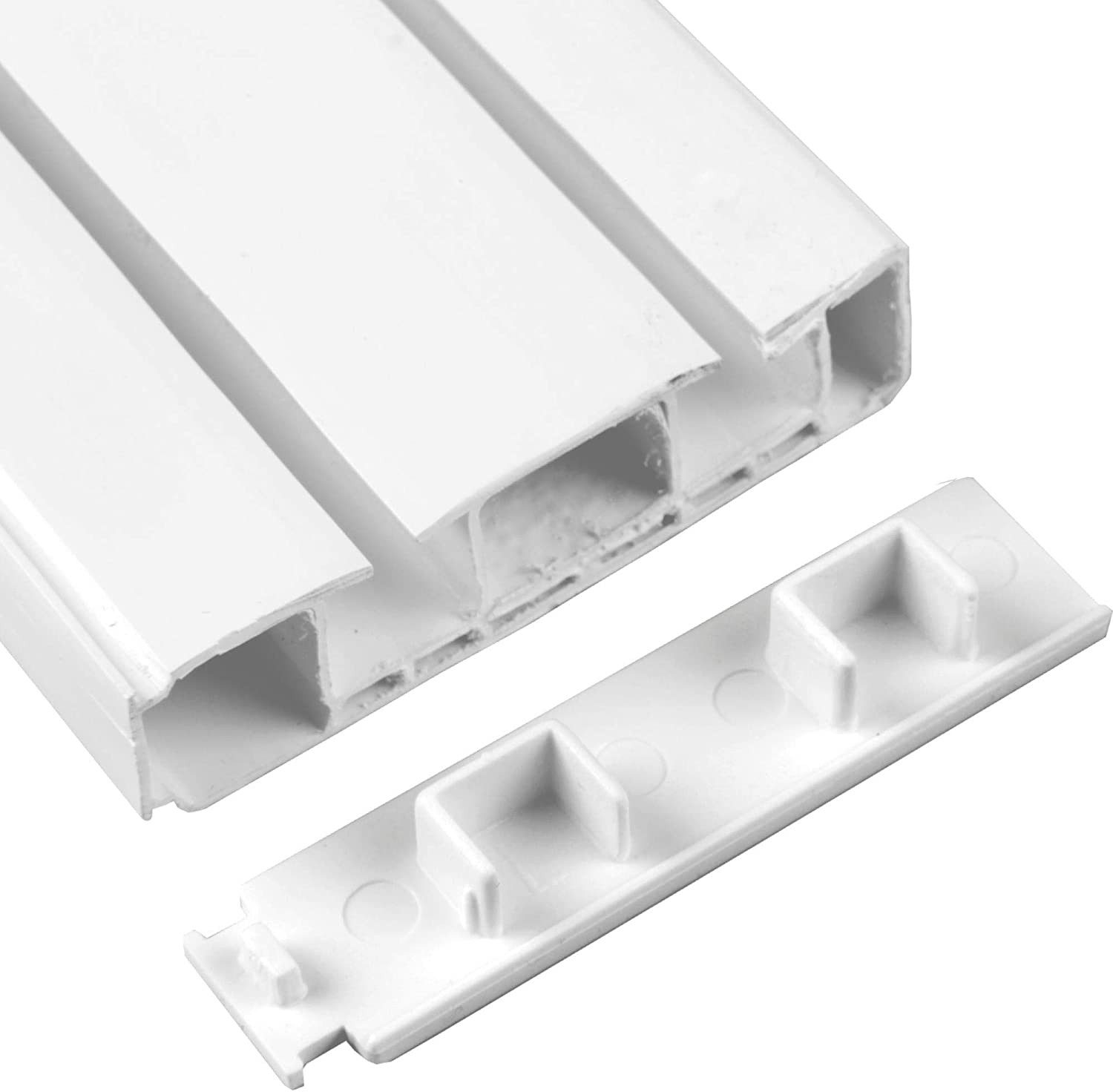 Clever-Kauf-24 Schienensystem Innenlauf Schiene Basic, 2-Lauf-läufig, Kunststoff