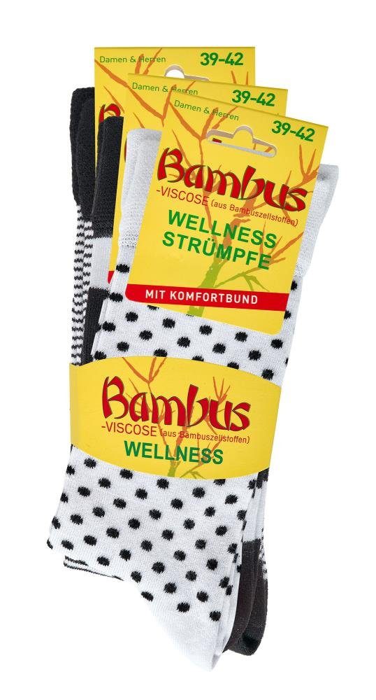 Viskose Bambus Wowerat verstärkt Paar) für Bambussocken Damen Spitze und (2 Ferse Bambusstrümpfe Design Basicsocken Socken