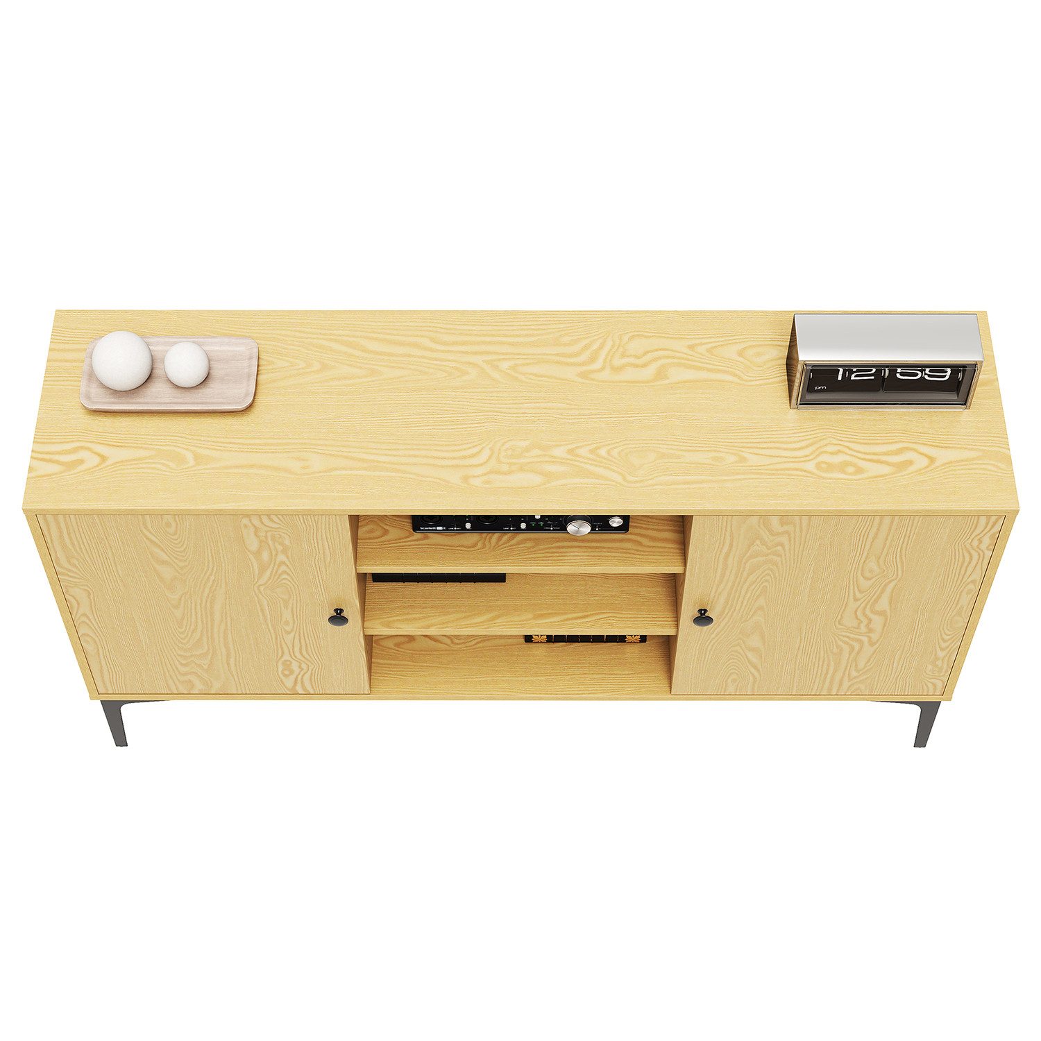 SONNI Lowboard TV Schrank schwarz mit günstig online kaufen
