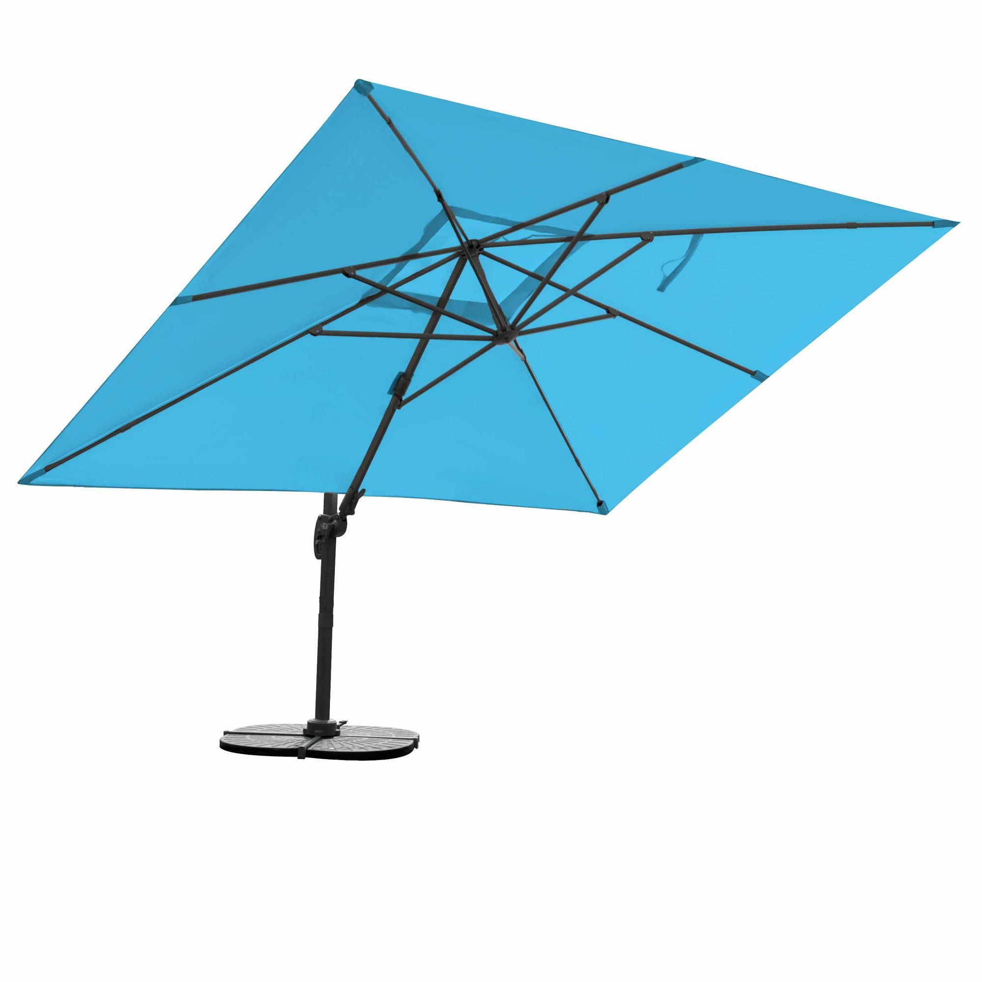 RS Trade Rechteckschirm Sonnenschirm 3m x 4m, Aluminium; UV-Schutz; inkl. Regencover