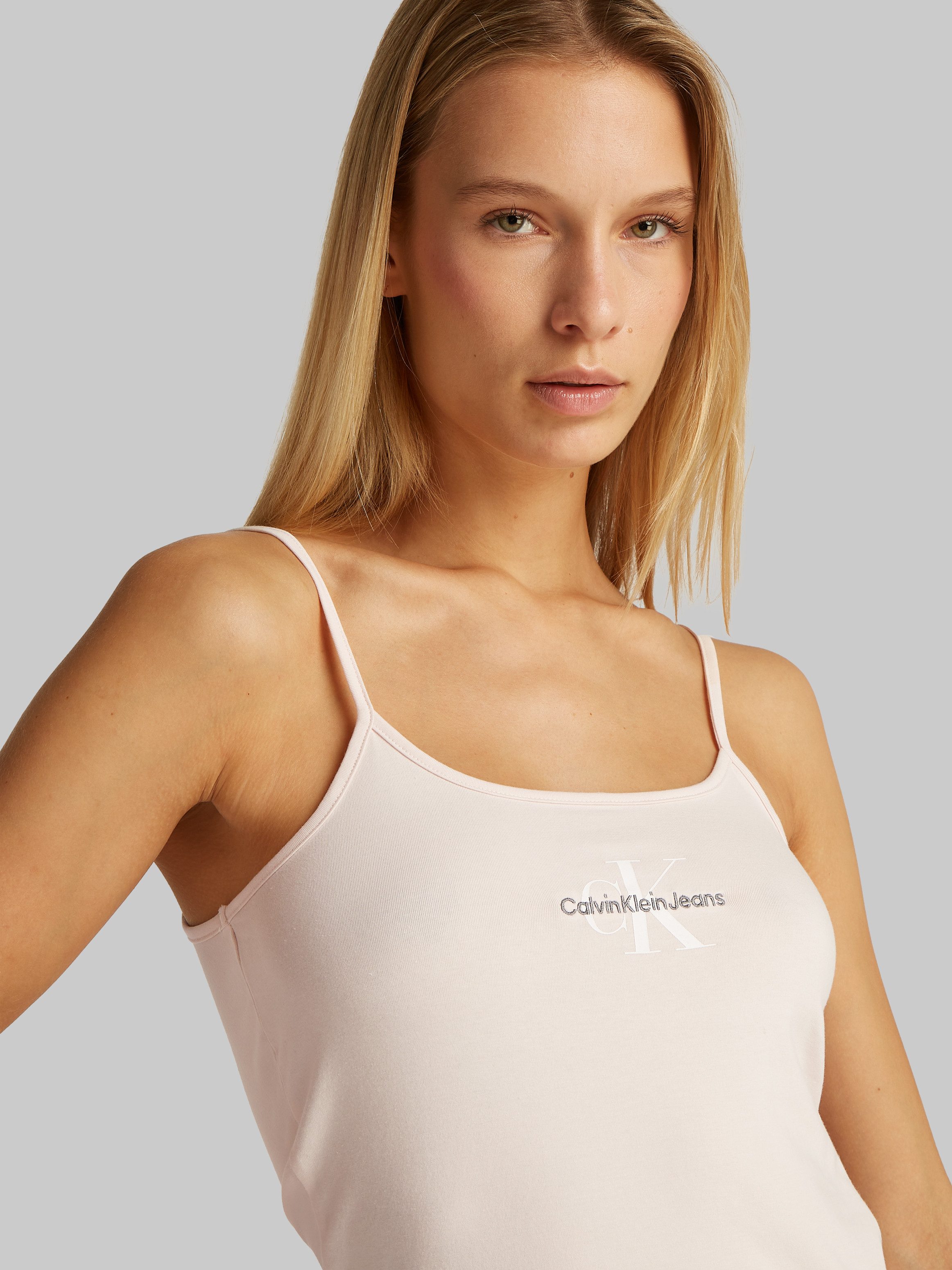 Calvin Klein Jeans T-Shirt MONOLOGO STRAPPY TANK TOP mit Logomarkenpatch günstig online kaufen