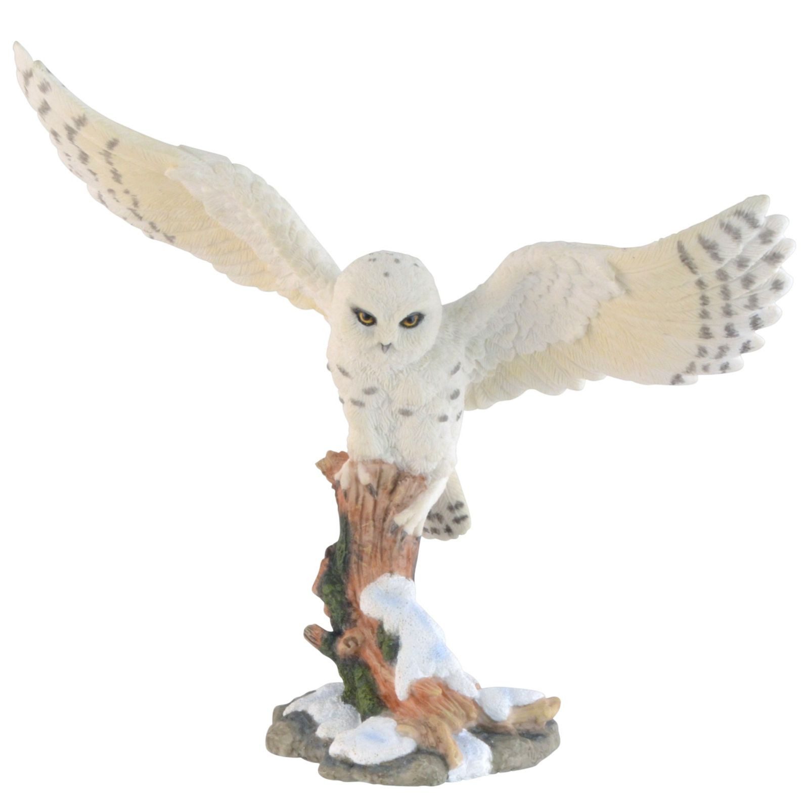 Vogler Dekofigur Schneeeule Deko Figur handbemalt 20 cm – Winter Eule - by Veronese