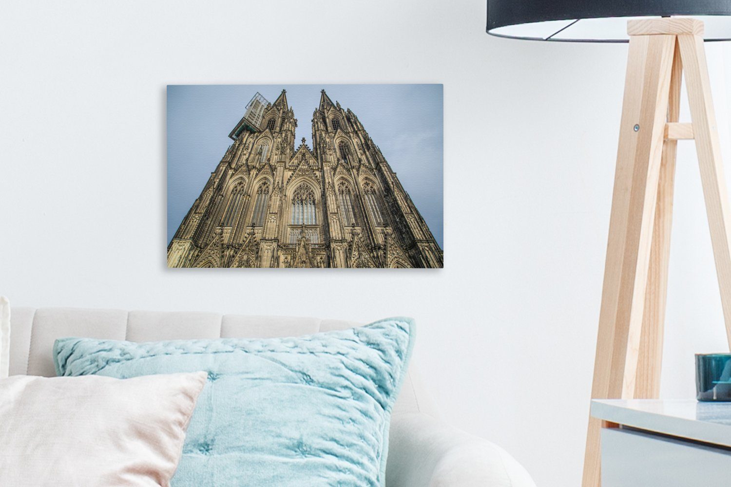 Köln, in (1 Leinwandbilder, St), Leinwandbild Aufhängefertig, Deutschland, Der gotische 30x20 cm OneMillionCanvasses® Dom Wandbild Wanddeko,