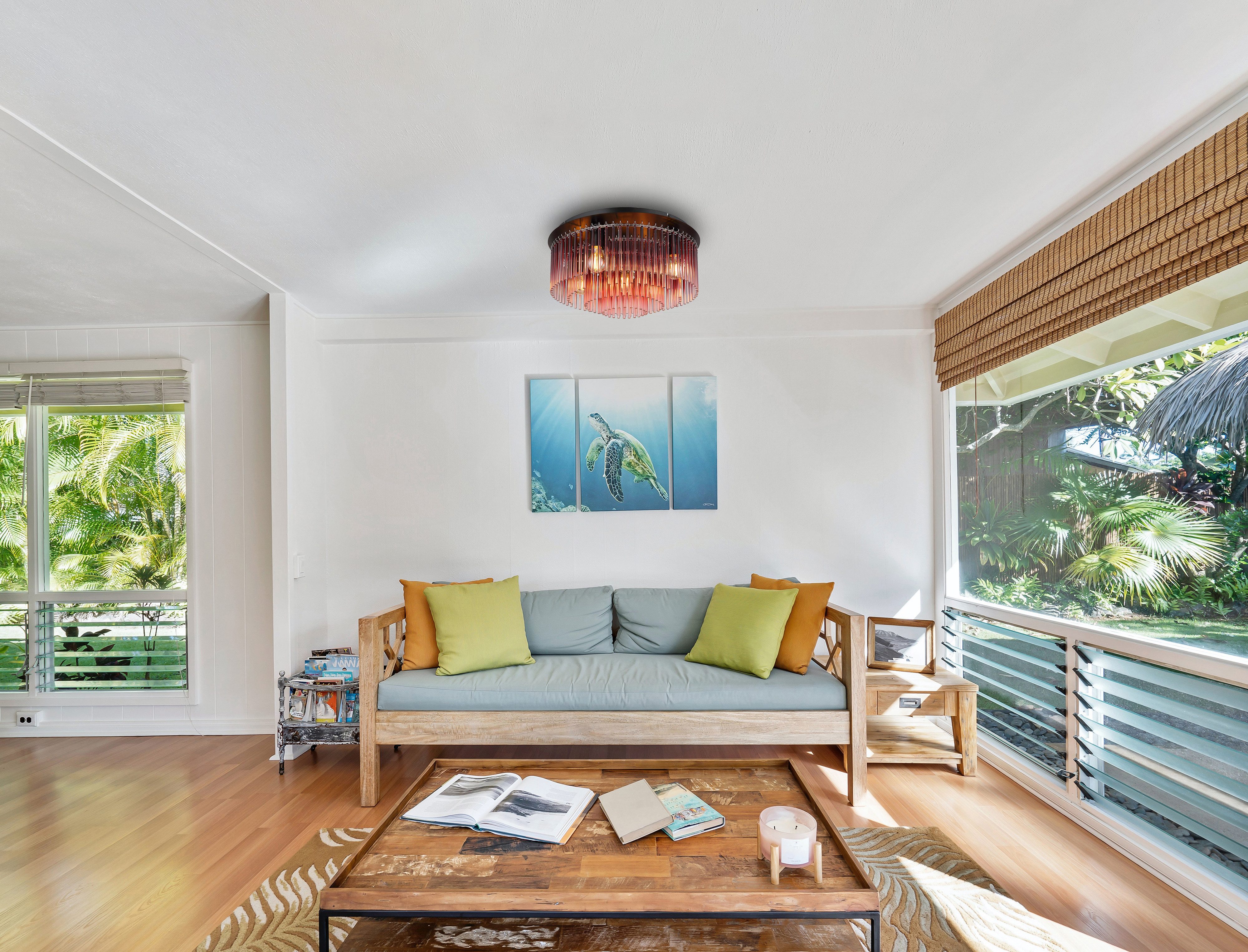 GLOBO LIGHTING Deckenleuchte GORLEY, ohne Leuchtmittel, Deckenleuchte/Glass günstig online kaufen