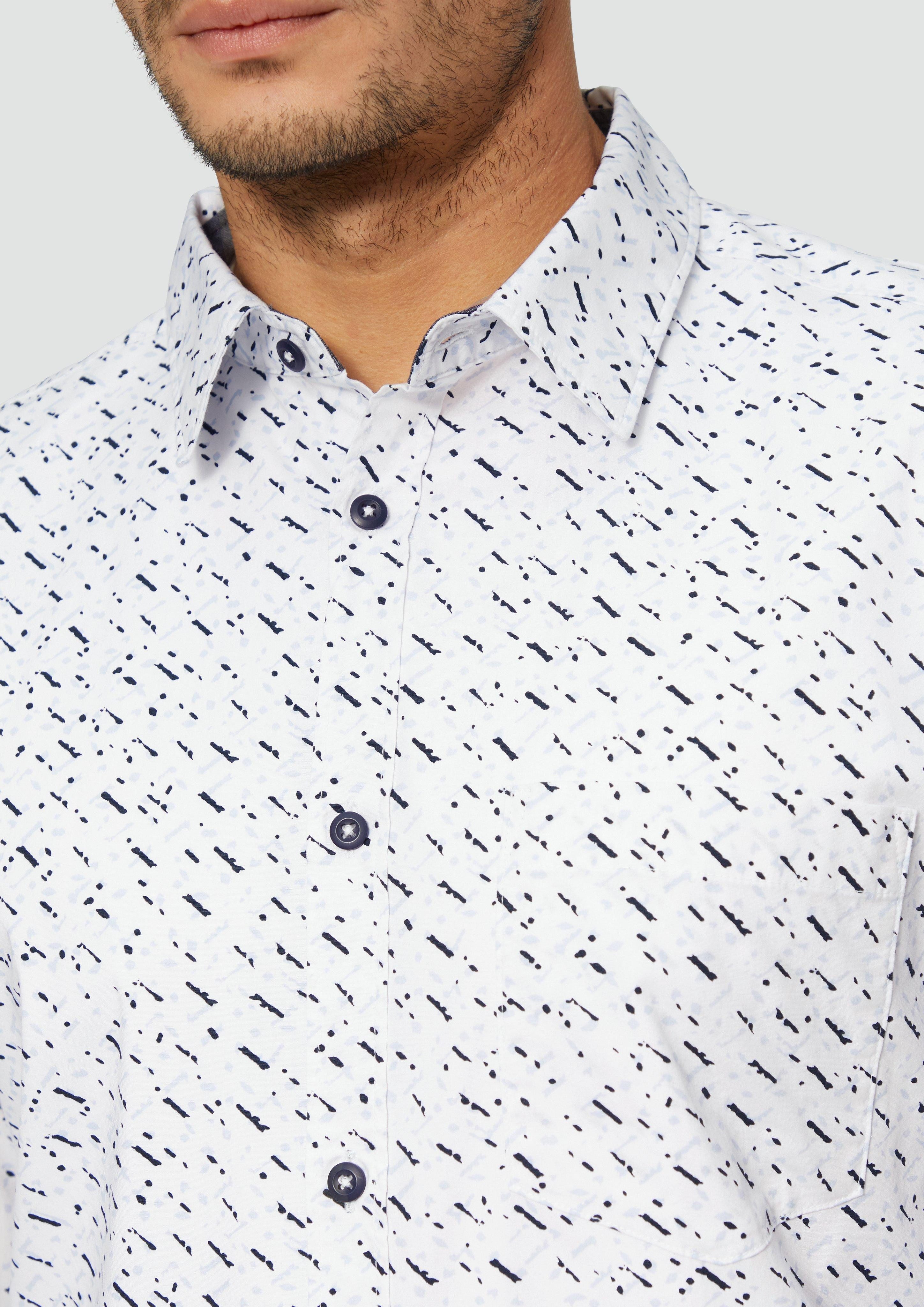 s.Oliver Langarmhemd Slim Fit: Gemustertes Hemd günstig online kaufen