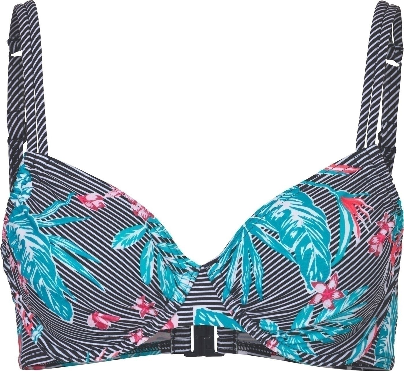 FIREFLY Bustier-Bikini-Top Da.-Bikini-Oberteil Malisa II FLOWER/STRIPE