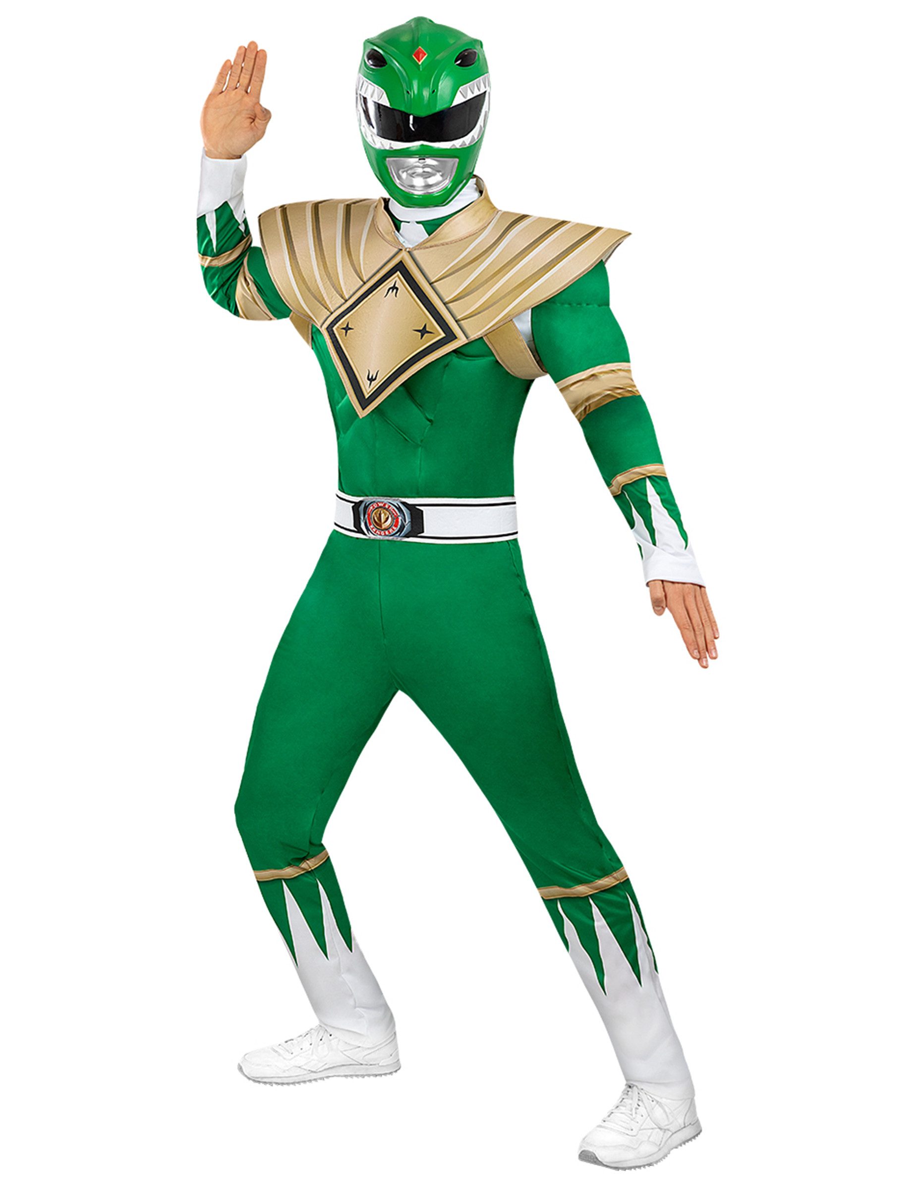 Kostüm Maske Power Rangers grün erwachsene