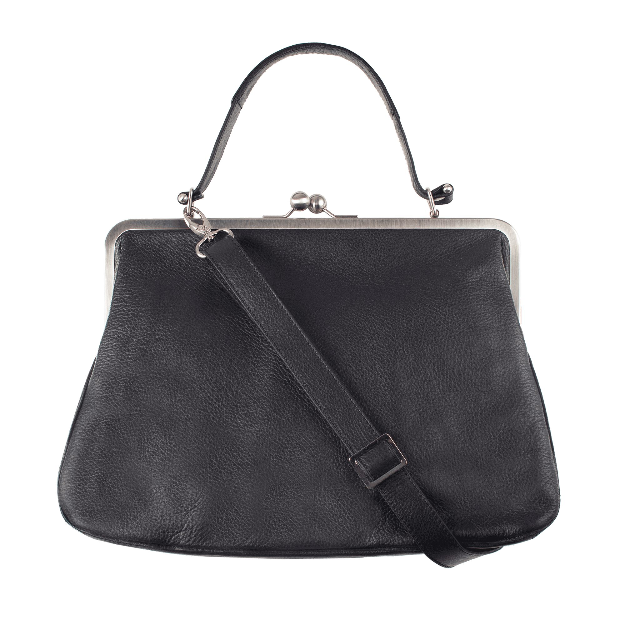 Schultertasche GRACE  Elegante Damen Bügeltasche aus italienischem Leder