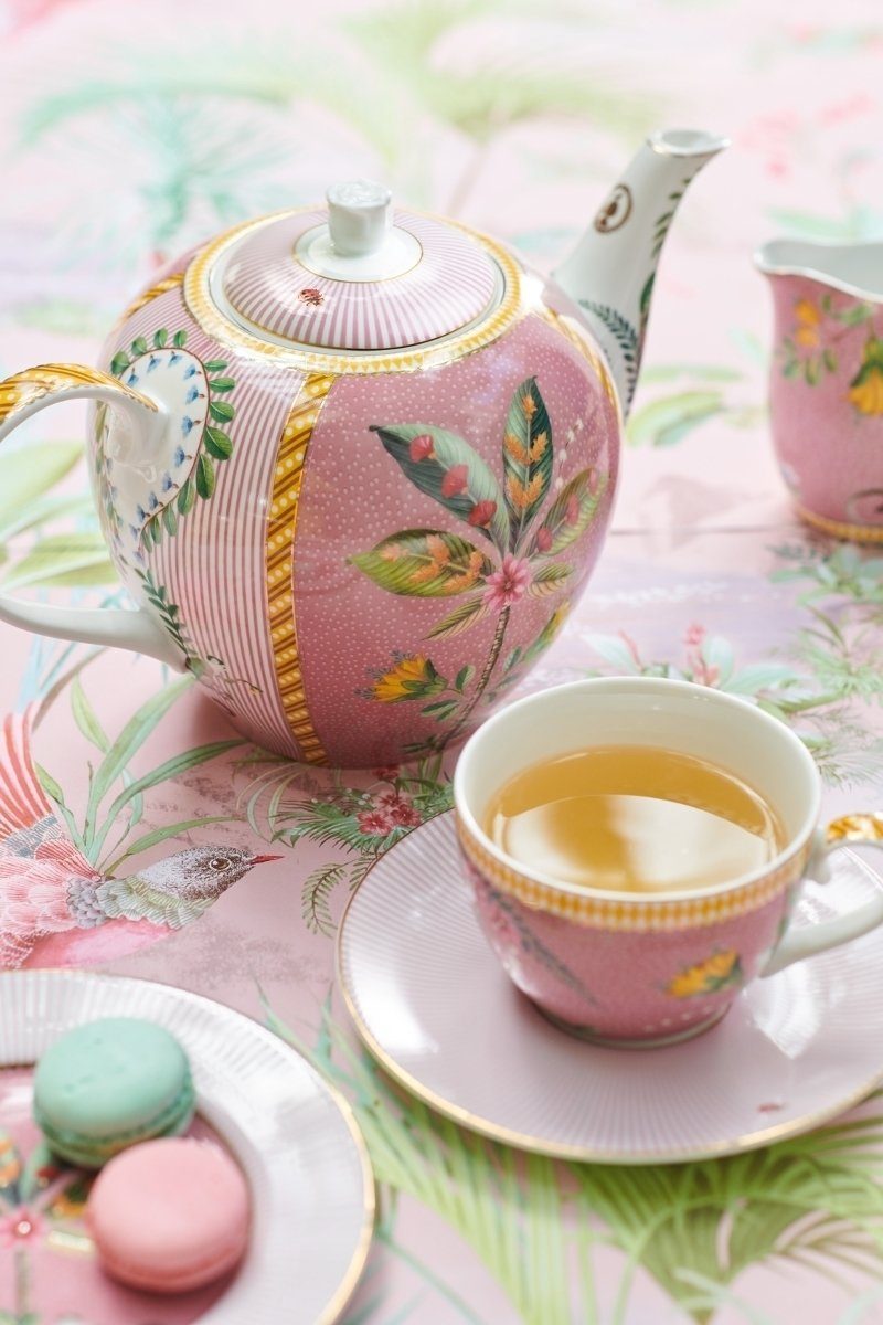PiP Studio Espressotasse La Majorelle Pink Espressotasse m Untere Set2, Porzellan, Set/2 Espresso Cups & Saucers La Majorelle Pink 120ml
