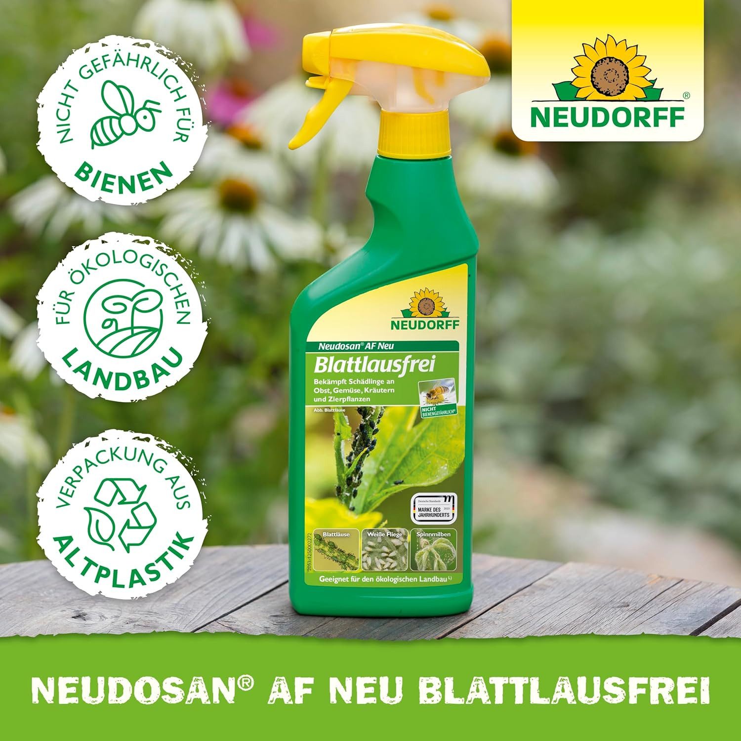Neudorff Insektenspray Neudosan AF Neu Blattlausfrei 500 ml, 500 ml, Anwendungsfertiges Spray zur effektiven Bekämpfung