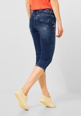 Cecil Slim-fit-Jeans CECIL - Slim Fit Jeans mit Stickerei in Mid Blue W (1-tlg) Five Pockets