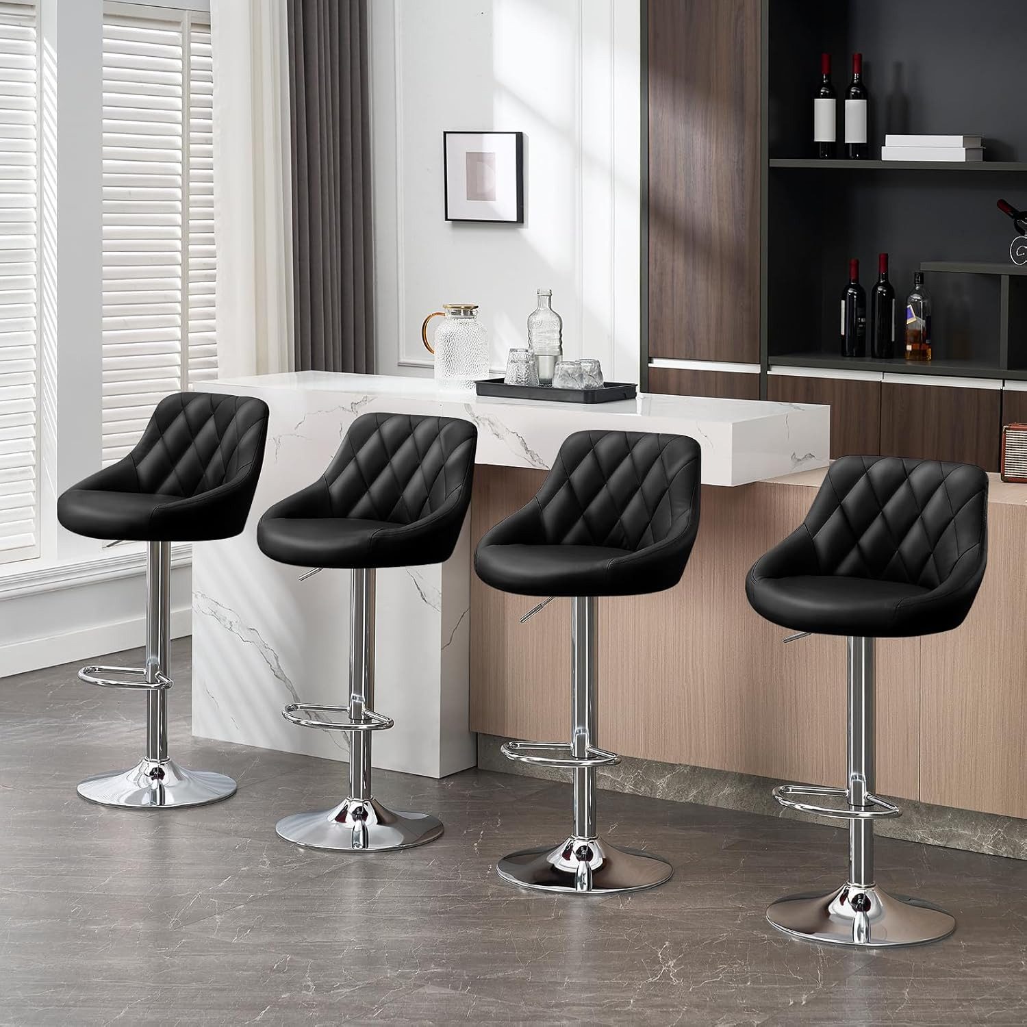 Woltu Barhocker (1 St), gepolsterte Sitzfläche Höhenverstellbar 360° Drehbar