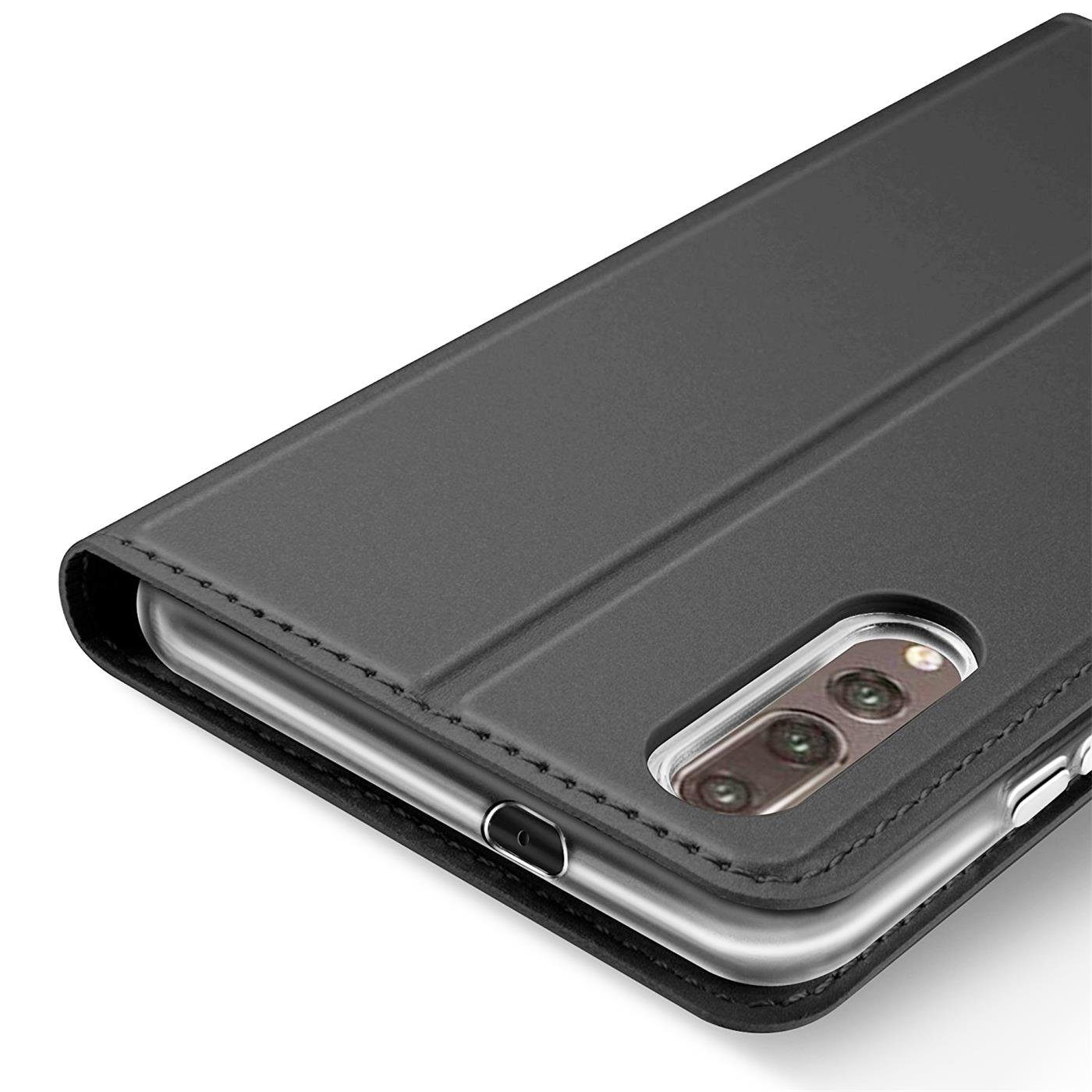 CoolGadget Handyhülle Magnet Case Handy Tasche für Huawei P20 Pro 6,1 Zoll, Hülle Klapphülle Ultra Slim Flip Cover für P20 Pro Schutzhülle