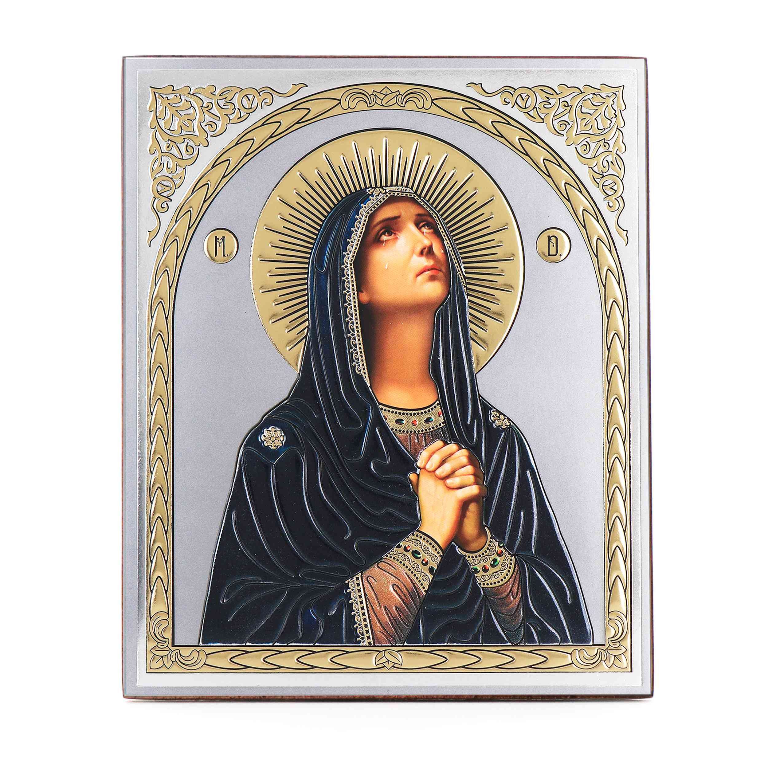 NKlaus Bild Deva Maria Holz Ikone 15x18cm christlich orthodox religiös Sege günstig online kaufen