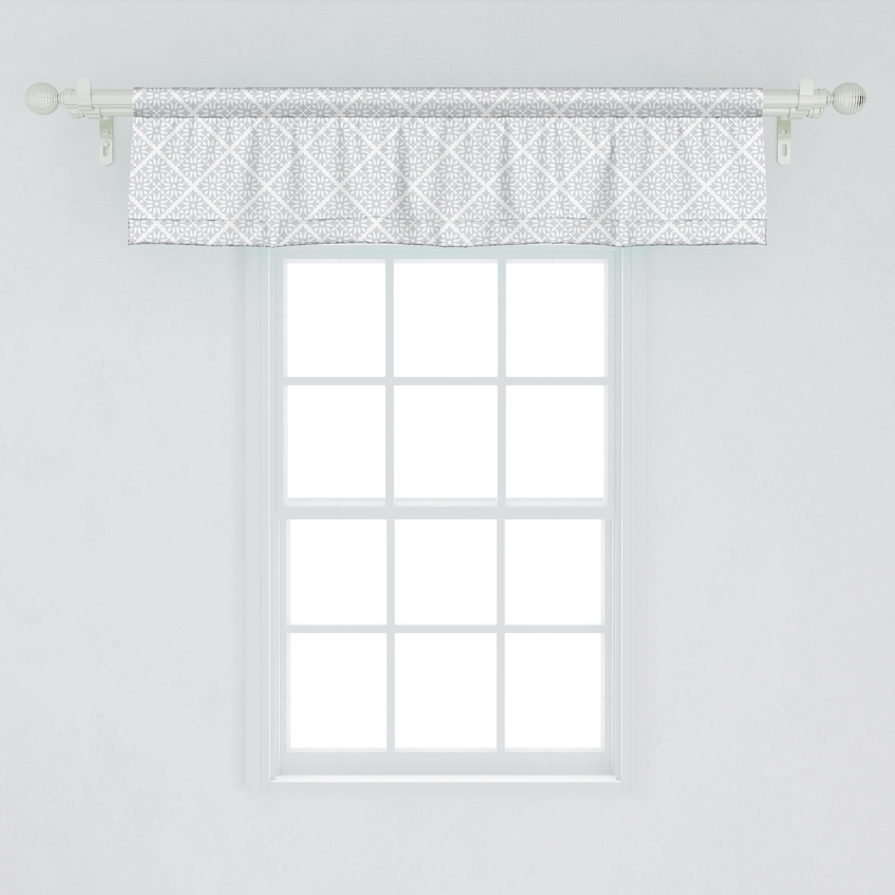 Scheibengardine Vorhang Volant für Abstrakt Schlafzimmer Dekor Abakuhaus, Simplistic mit Microfaser, Motive Stangentasche, Grafik Küche