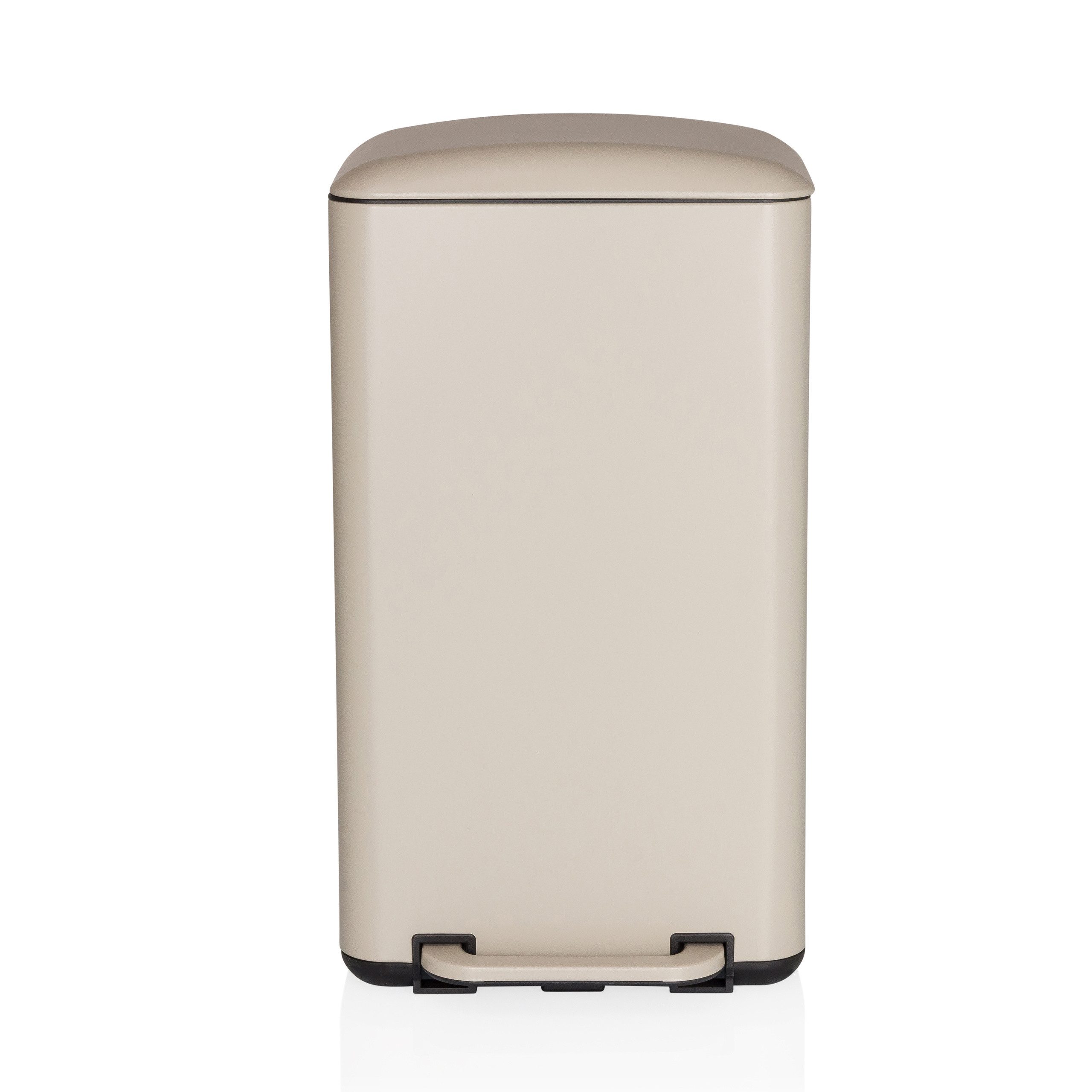 hjh OFFICE Mülleimer CLEAN BEVA Abfalleimer, Treteimer 30 Liter mit Softclose, Abfalleimer Küche mit Deckel 30l