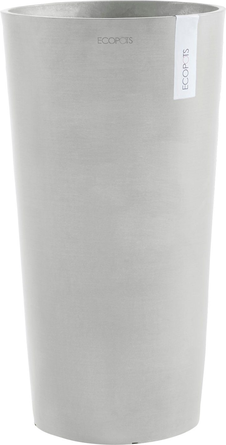 ECOPOTS Blumentopf AMSTERDAM HIGH White Grey, BxTxH: 41x41x76 cm | Pflanzkübel