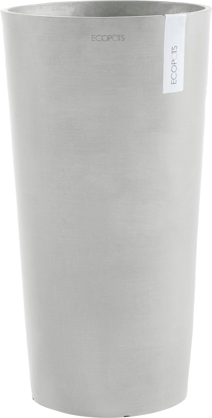 [wieder! Auffüllen! ! ] ECOPOTS Blumentopf AMSTERDAM HIGH 41x41x76 Grey, White cm BxTxH