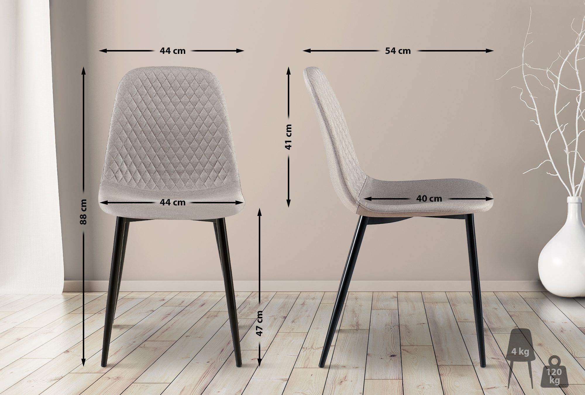 CLP Esszimmerstuhl Giverny (4er Set), mit günstig online kaufen