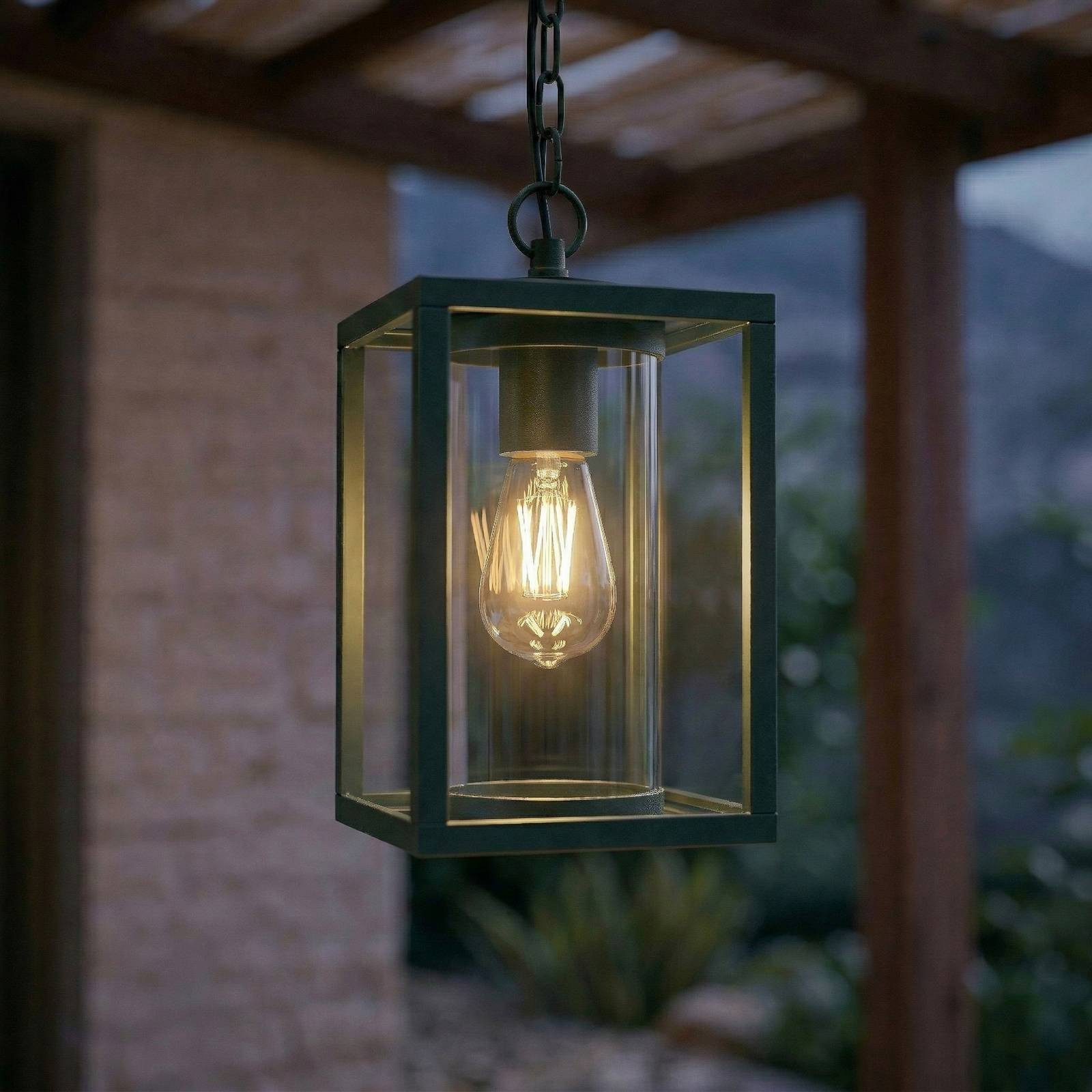Lucande Hängeleuchten Ferda, Metall, Grün IP44, 1 x 15 W LED