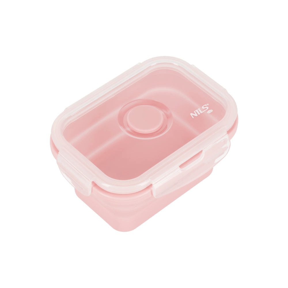 NILS CAMP Lunchbox Faltbare Frischhaltedose Silikon Vorratsbox, Silikon, (Spar-Set, 1-tlg., 13, 2 x 9, 7 cm faltbar), faltbar, BPA-frei, LFGB, 355 ml