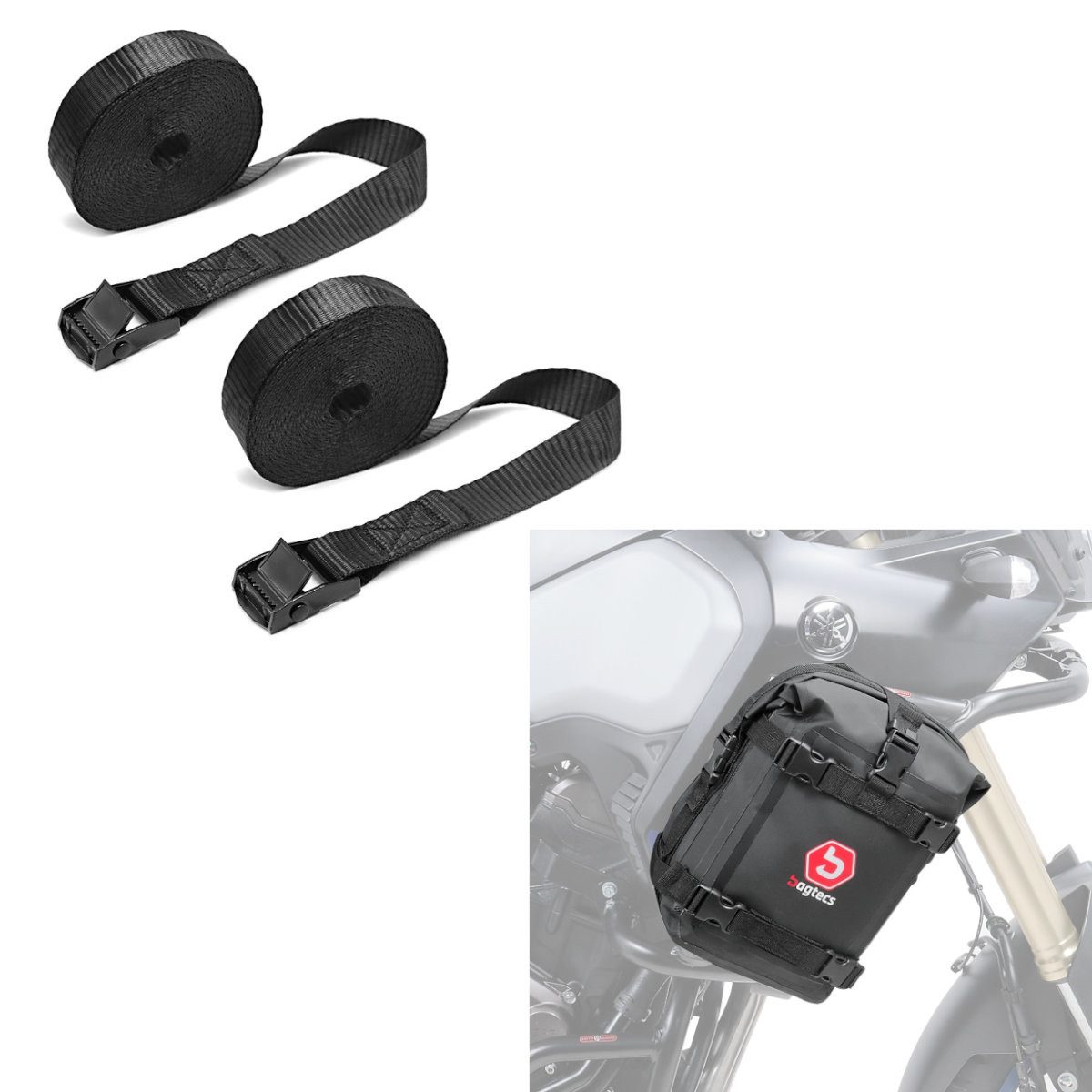 Bagtecs Reisetasche Set Sturzbügeltasche + Spanngurt S49