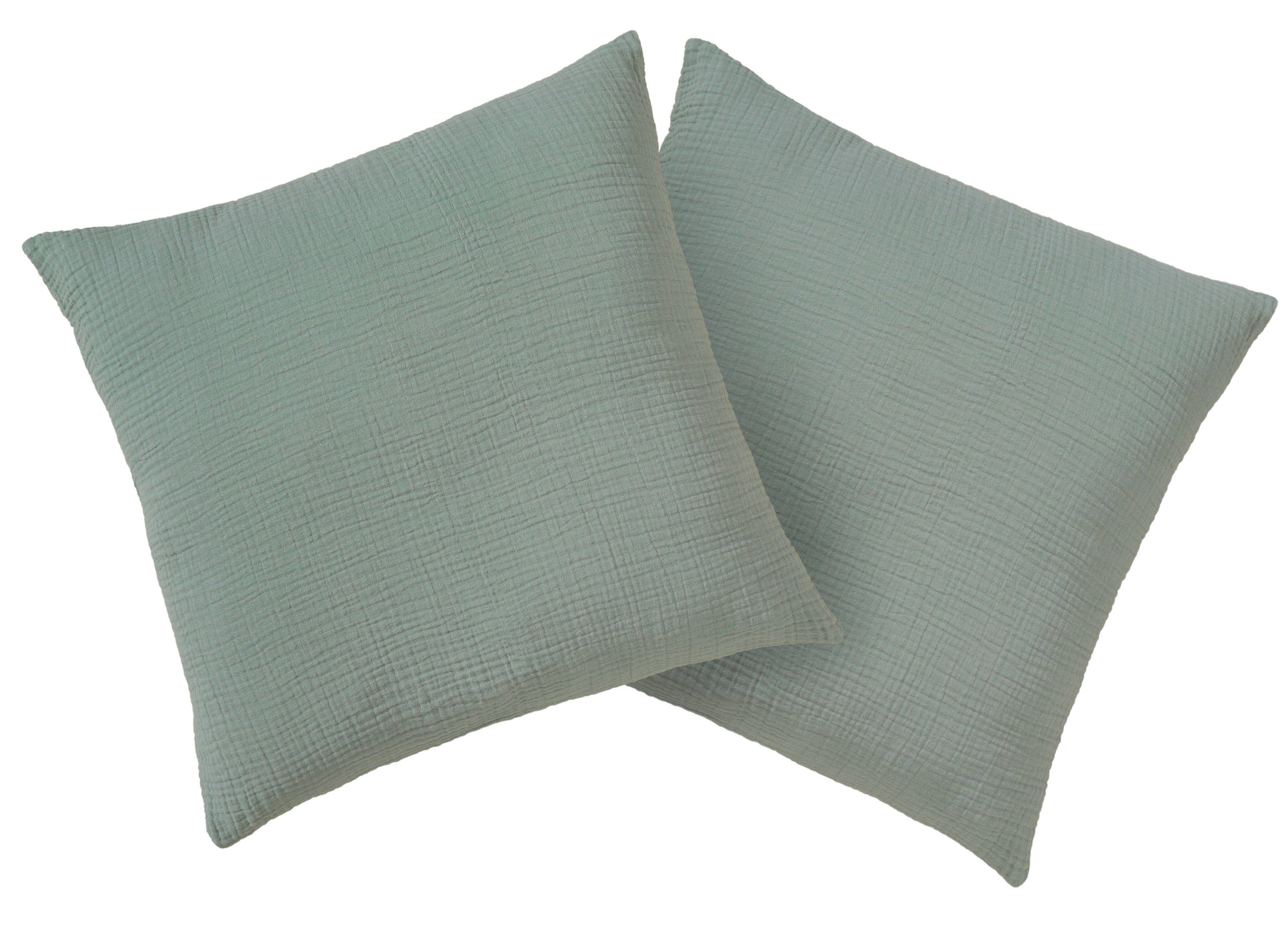OTTO home Kissenbezug Bailee, (2 Stück), weiche Musselin-Qualität, 50x50 cm, Hotelverschluß