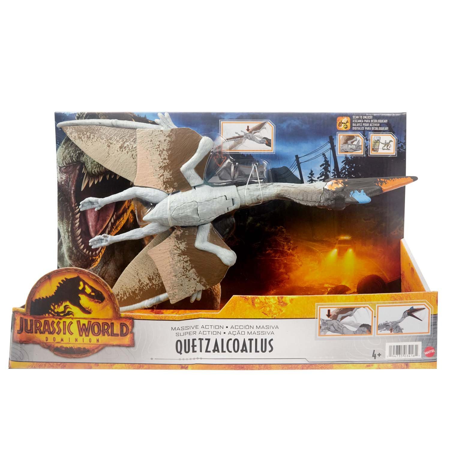Mattel GmbH Spielfigur Mattel HDX47; HDX48 - Jurassic World Massive Action Quetzalcoatlus