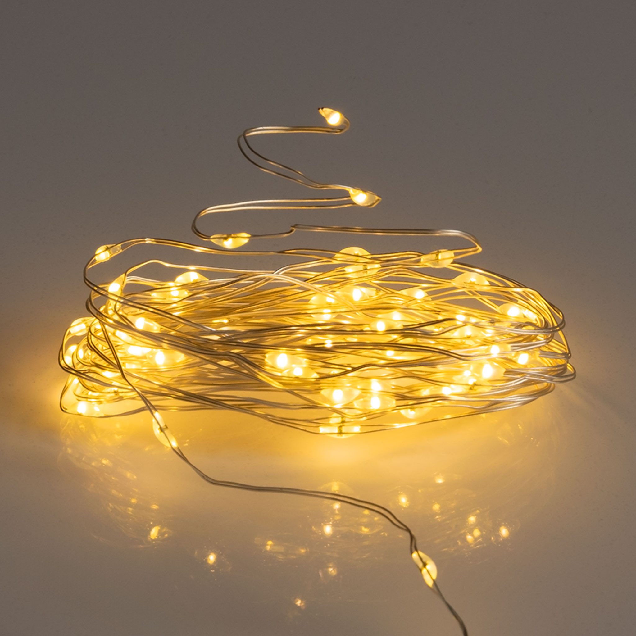 Spetebo LED-Lichterkette Draht Lichterkette 160 LED / 795 cm - warm weiß, 20-flammig, Deko Beleuchtung Indoor / Outdoor - Weihnachten Advent Winter