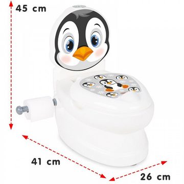 Pilsan Töpfchen Töpfchen Pinguin 07565, Musik Licht Toilettenpapierhalter Deckel Behälter