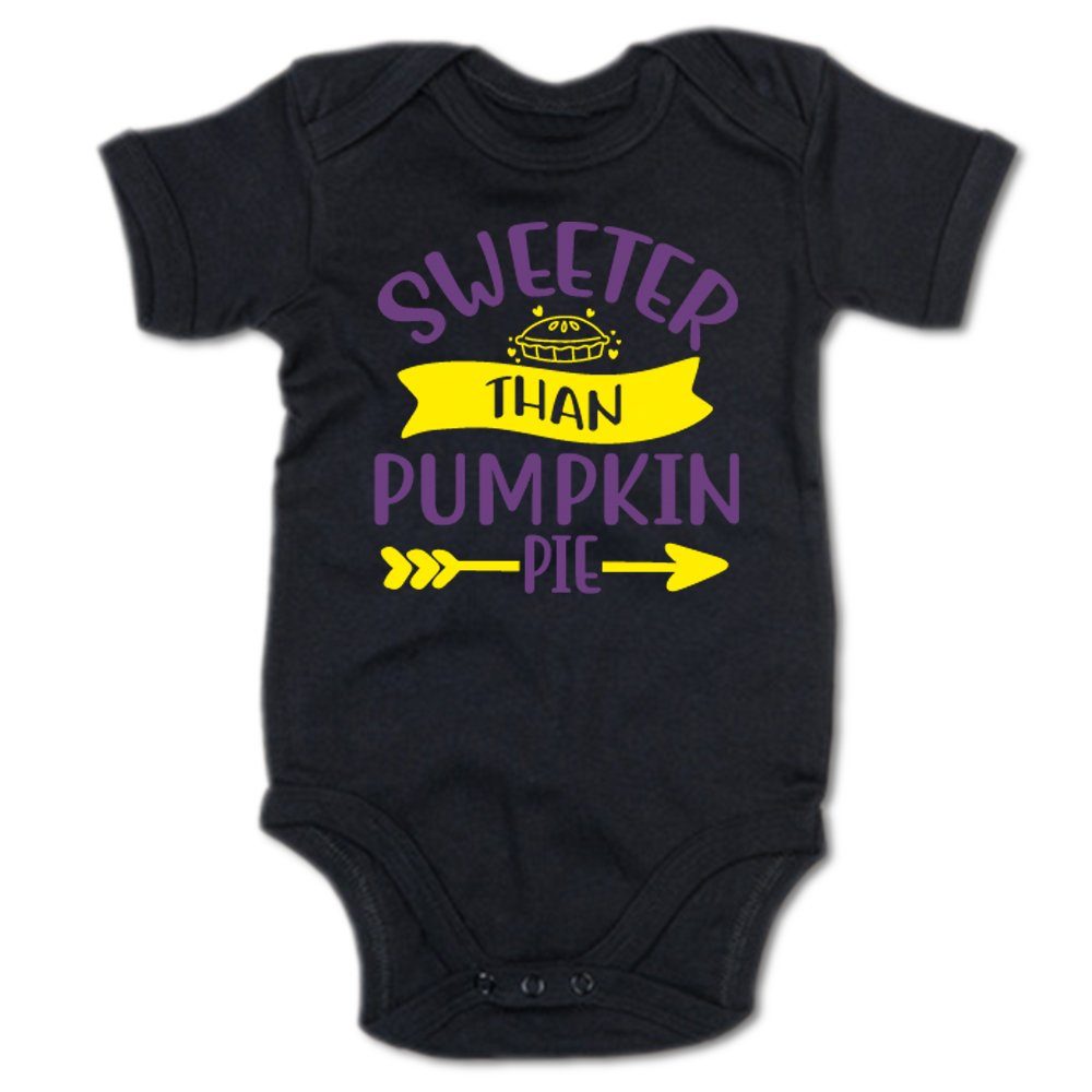G-graphics Kurzarmbody Sweeter than pumpkin Pie Baby Body mit Spruch / Motiv / Aufdruck • für coole Babys