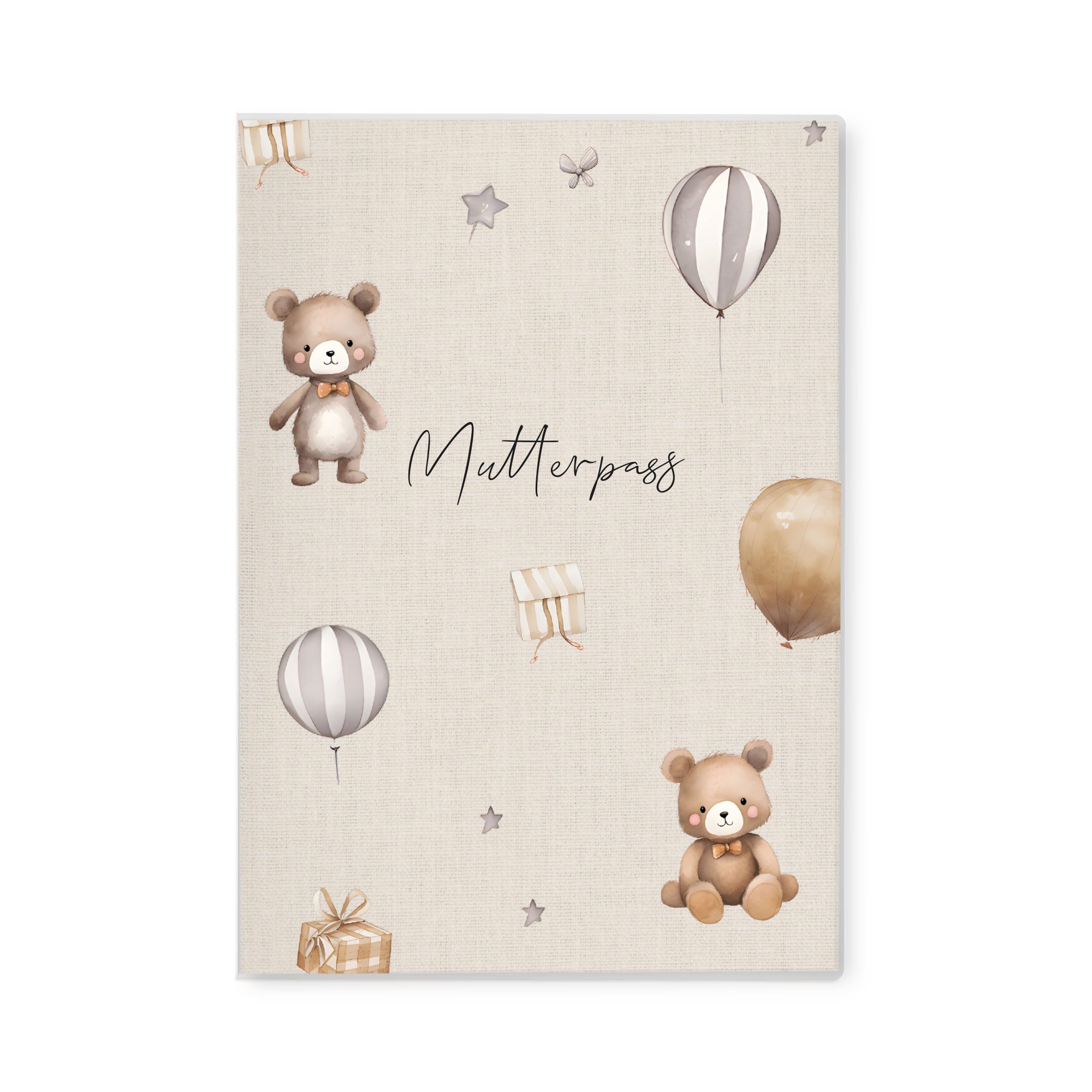 NORDEULE Mutterpass-Hülle Molly Mutterpasshülle Deutsch, Schutz Bären Designeinsatz & Zusatzfach, ideal als Geschenkidee zur Schwangerschaft für werdende Mütter