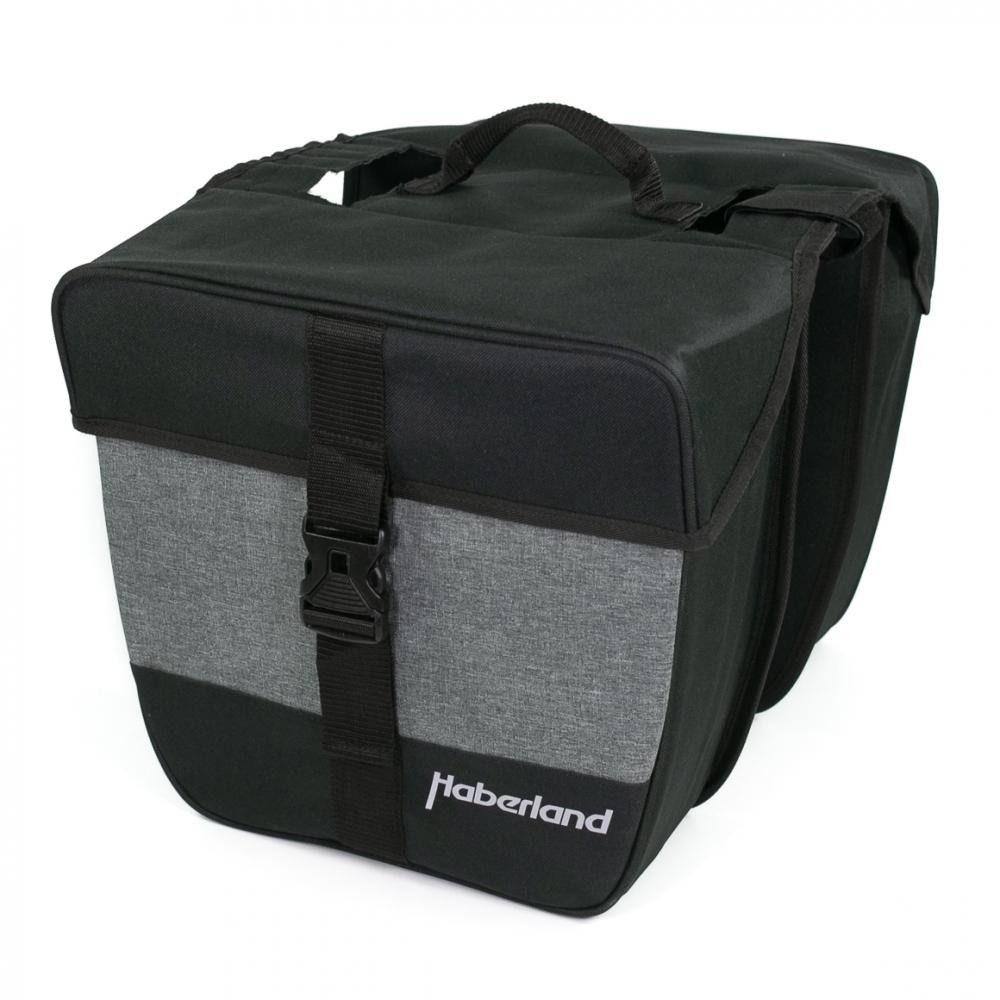 Haberland Fahrradtasche Haberland Doppeltasche 25l Einsteiger schwarz/silber - praktische Gepä