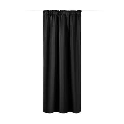 Vorhang Vorhang blickdicht, 140x245cm, Kräuselband, schwarz, JEMIDI, (1 St)