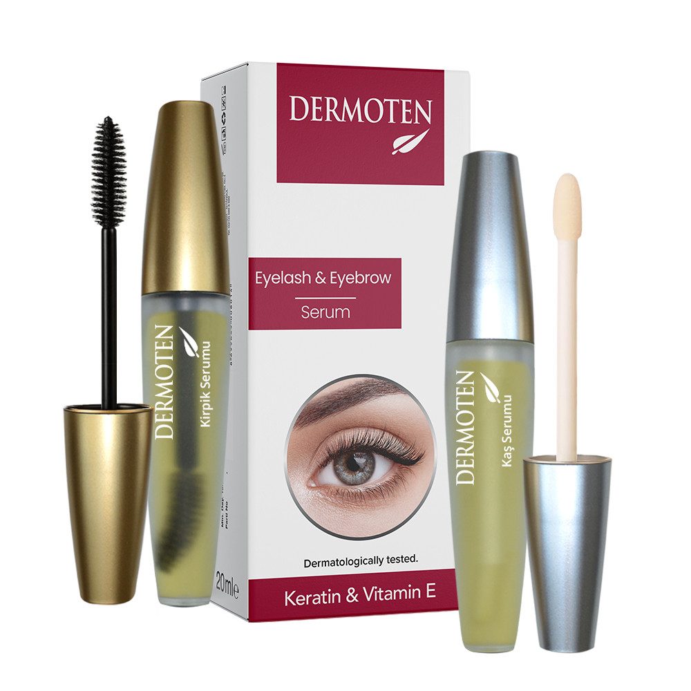Dermoten Anti-Falten-Serum DERMOTEN Wimpern- und Augenbrauenserum, Wachstumsbeschleuniger-Formel