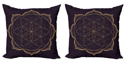 Kissenbezüge Modern Accent Doppelseitiger Digitaldruck, Abakuhaus (2 Stück), Mandala Geometrie-Kunst-Blume