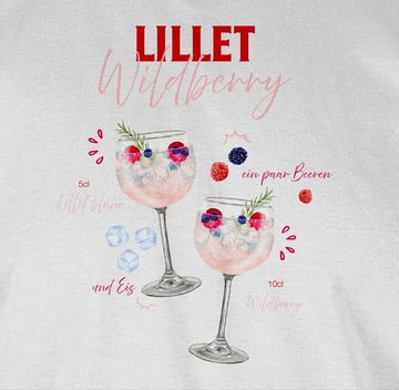 Shirtracer T-Shirt Lillet Wildberry Rezept Lustiges Geschenk Lilletfan Wildberry Lillet F Karneval & Fasching