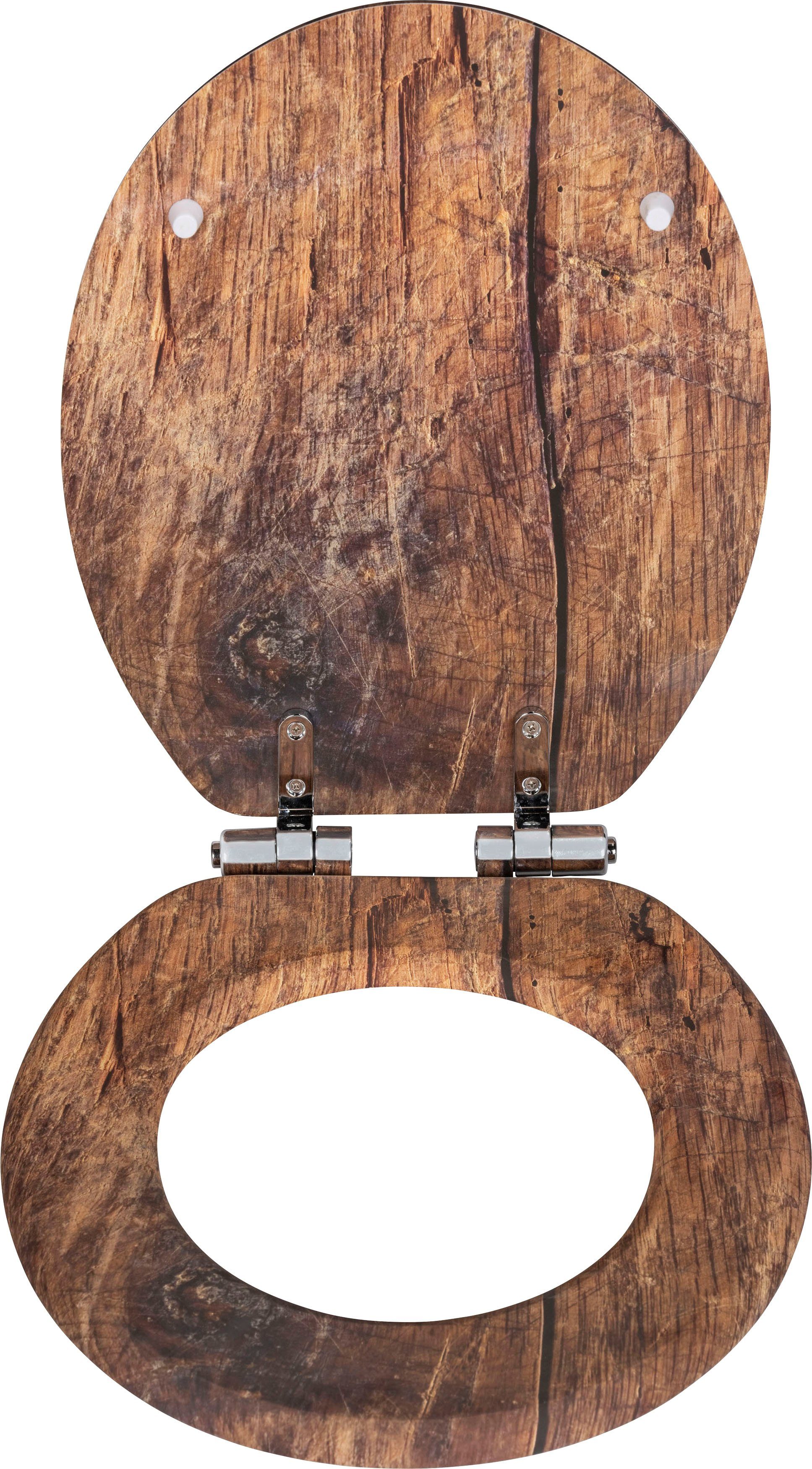 WENKO WC-Sitz Rustic, aus FSC®-zertifiziertem MDF, günstig online kaufen