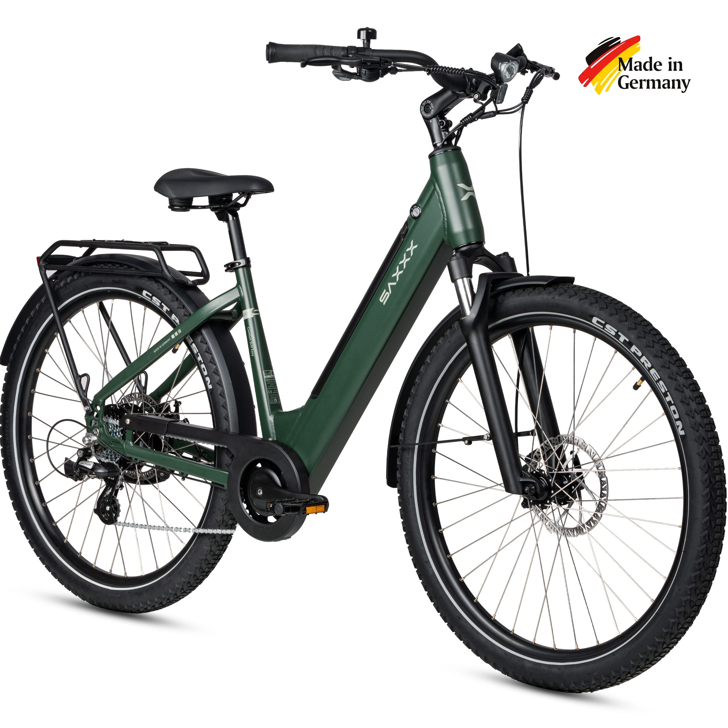 E-Bike Cityrad Damen und Herren 28x2,35 Zoll, SAXXX SUV Pedelec, 468 Wh, max. 120km