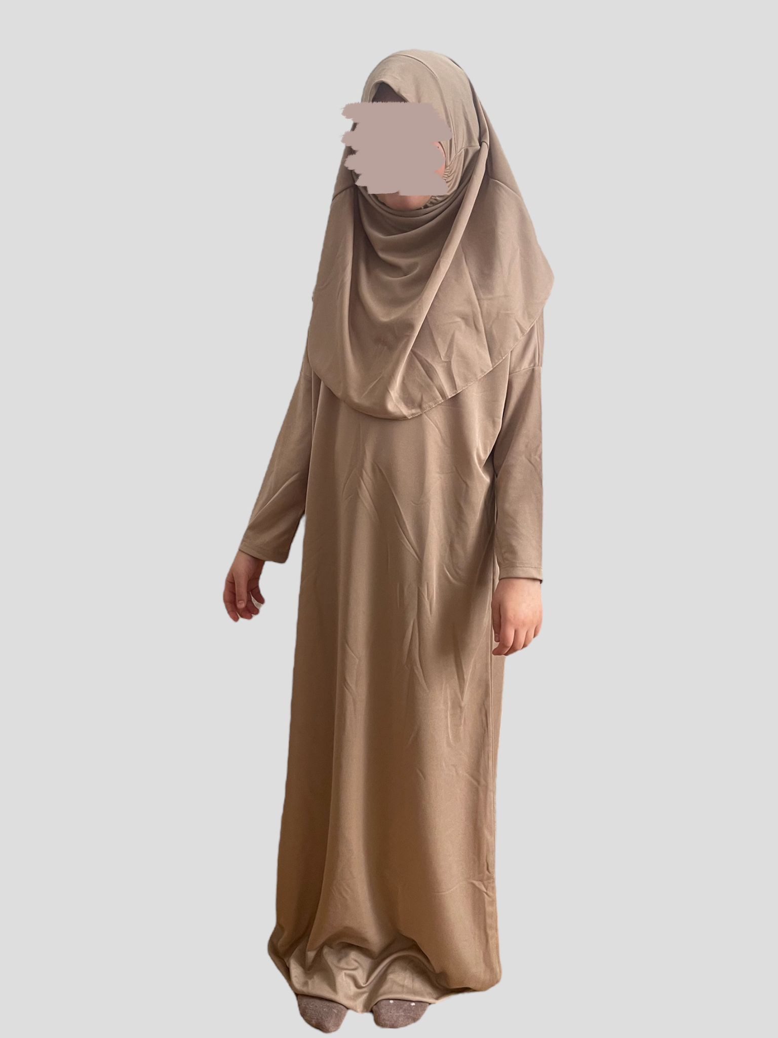 Aymasal Maxikleid Neues Model Gebetskleid Jugendliche 9-13 Mädchen 2 tlg. Kleid Islam Hijab an Kleid genäht