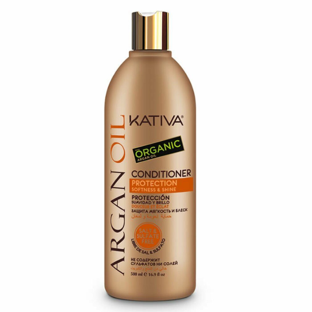 Arganöl 500 Conditioner Shine Haarspülung Kativa Kativa ml Protection, & Softness