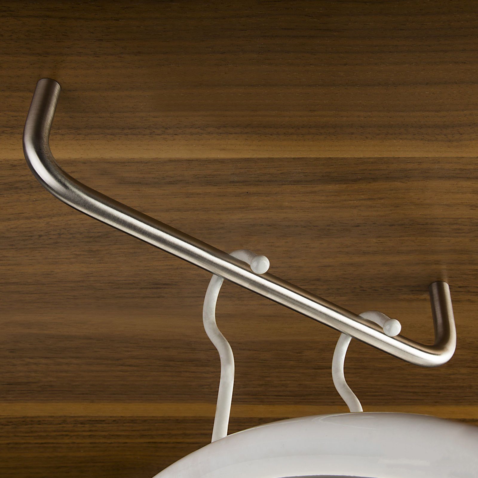 SO-TECH® Garderobenstange Kleiderstange U-Form echt Edelstahl Durchmesser 12 mm, Länge 730 mm, Edelstahl gebürstet