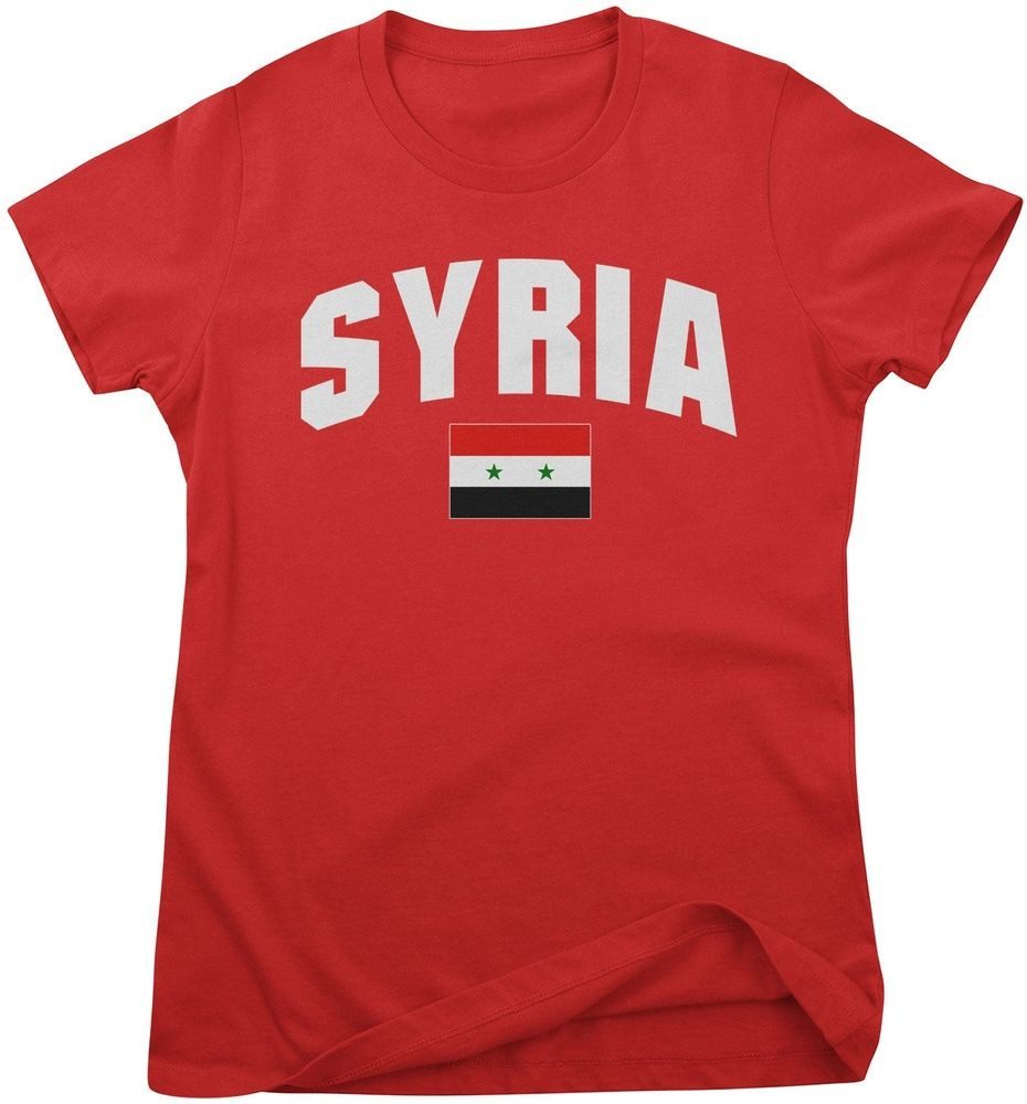 Flag Collection T-Shirt Syria Flag Girly Tee
