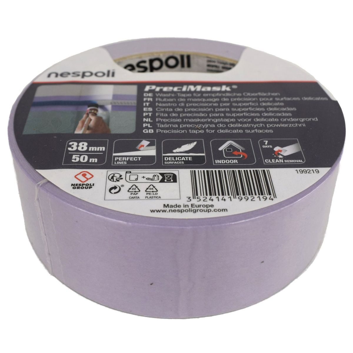 Color Expert Klebeband Washitape Rolle Klebeband für empflindliche Oberflächen